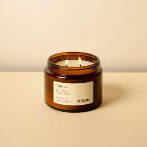 Soy Candle - Tallow (DOUBLE WICK)