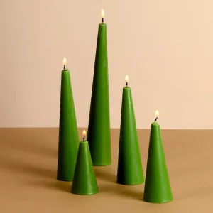 Soy Wax Scented Candle | Shea Butter & Almond | Forest Green | Set of 5