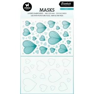 Studio Light Essentials 5.83"X8.25" Stencil Nr. 306, Hearts