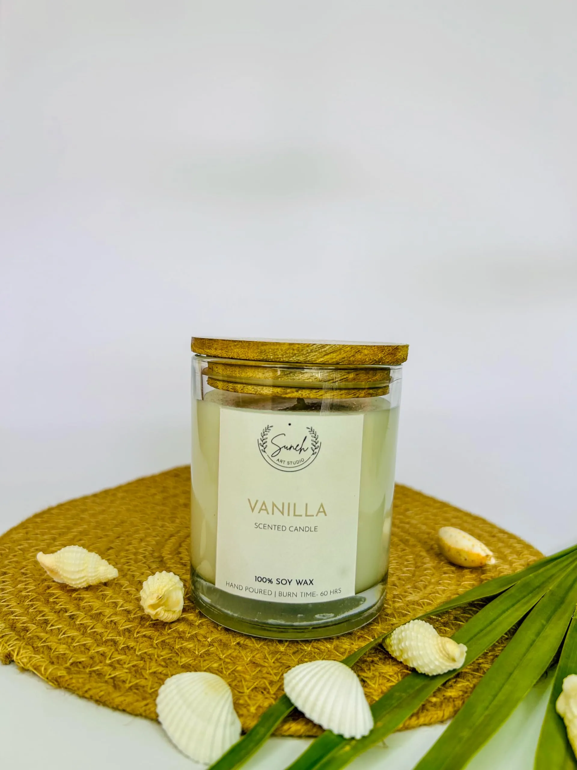 Suneh Scented Soy Wax Candle, 450 gm, 50-60 Hrs | Luxury Aroma Therapy Votive Jar Candles Big Size | Scented Candles for Home Decor Gift Set | Fragrance Vanilla (Pack of 2)-Bazar