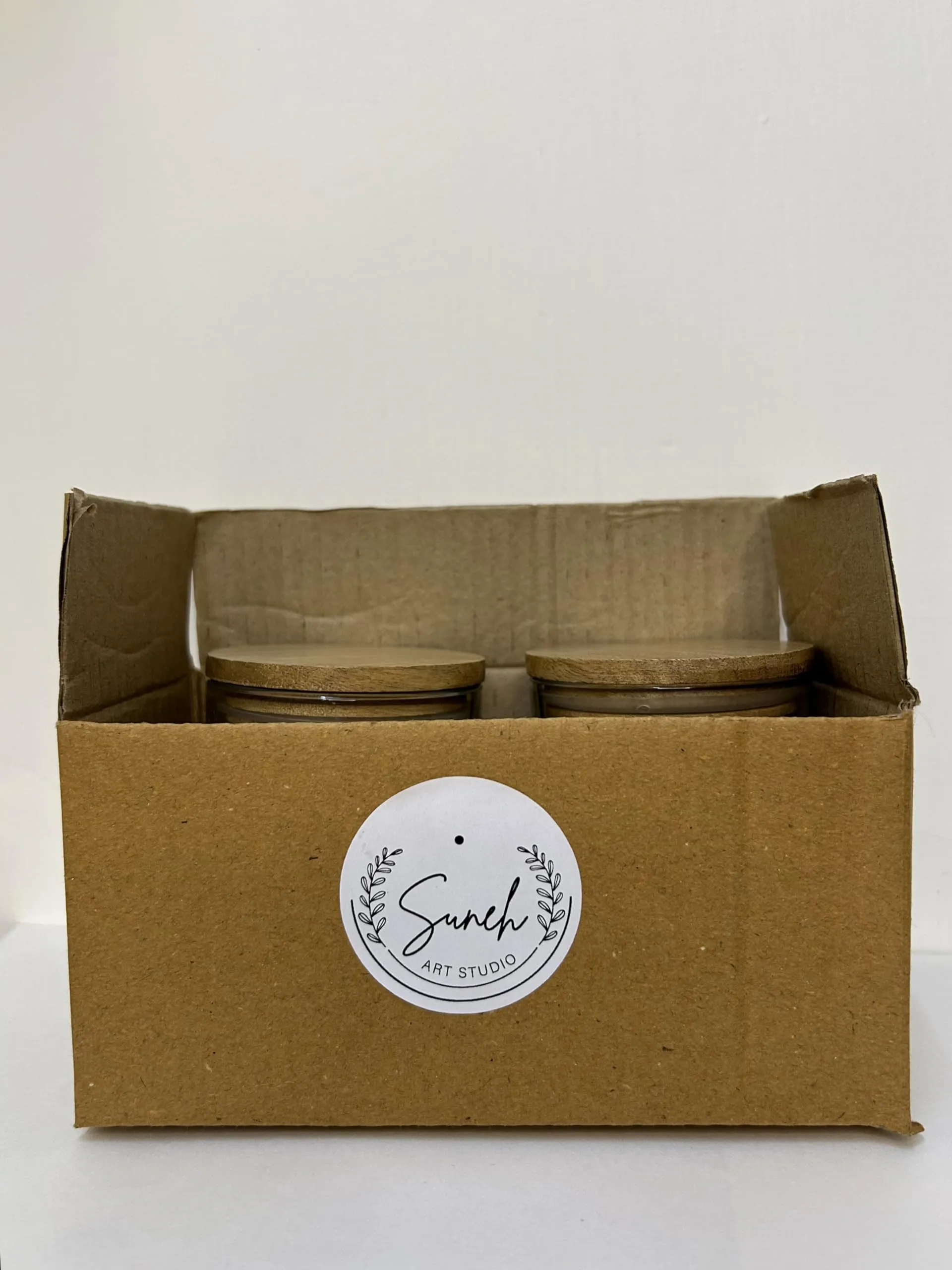 Suneh Scented Soy Wax Candle, 450 gm, 50-60 Hrs | Luxury Aroma Therapy Votive Jar Candles Big Size | Scented Candles for Home Decor Gift Set | Fragrance Vanilla (Pack of 2)-Bazar