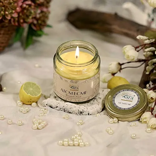 Tara Scented Candle-Pataka of India-Atombomb Bergamat   Lime Aromatherapy|375 gm,Burn Time Upto 48 Hrs|Glass Jar with Screw lid|Handcrafted,Luxury Gift, Home Décor,Gift for Her|Single Wick|Large