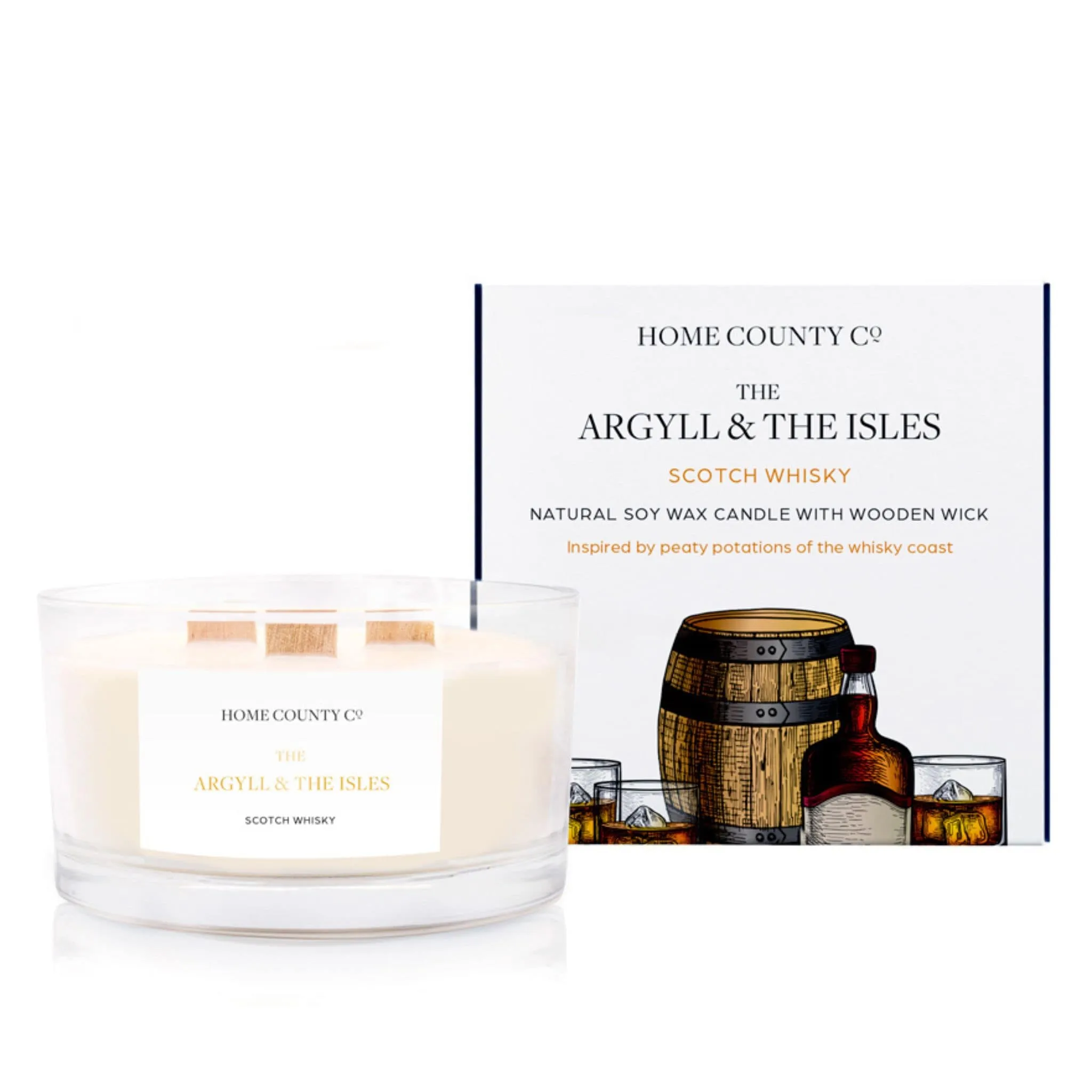 The Argyll And The Isles - Scotch Whisky 3 Wick Candle