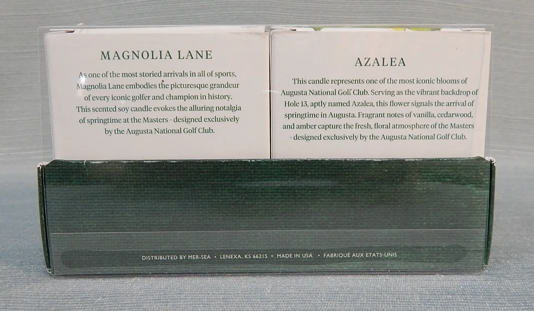 The Masters Home Collection Scented Soy Candle Duo - Brand New!