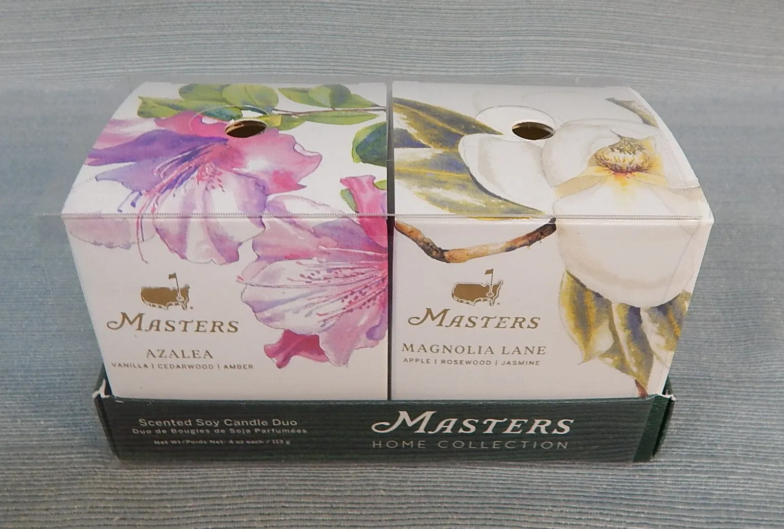 The Masters Home Collection Scented Soy Candle Duo - Brand New!