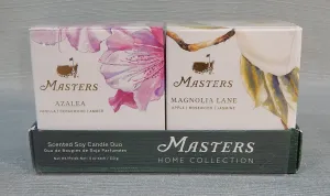 The Masters Home Collection Scented Soy Candle Duo - Brand New!