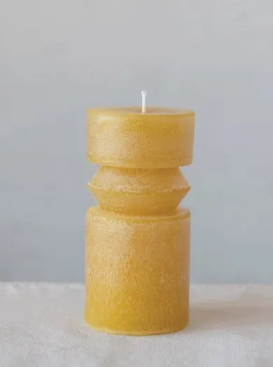 TOTEM PILLAR CANDLE COLOR HONEY