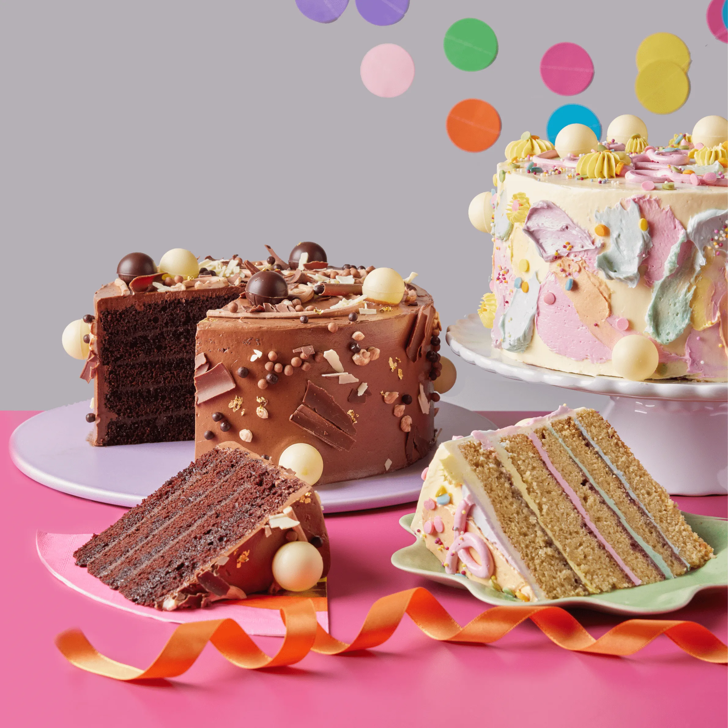 Triple Choc Numbered Birthday Cake