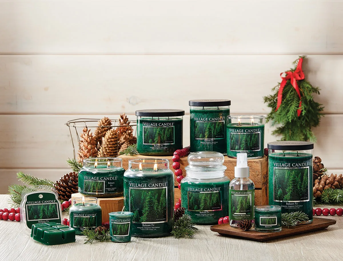 Village Candle -Balsam Fir - Wrapped Votive