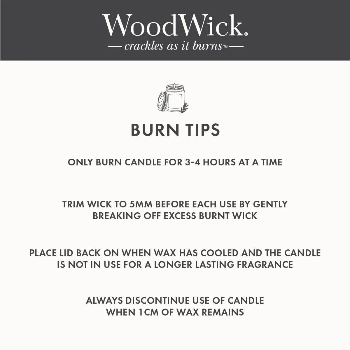 WoodWick Vanilla & Sea Salt Candle Crackles As It Burns Ellipse Hearthwick